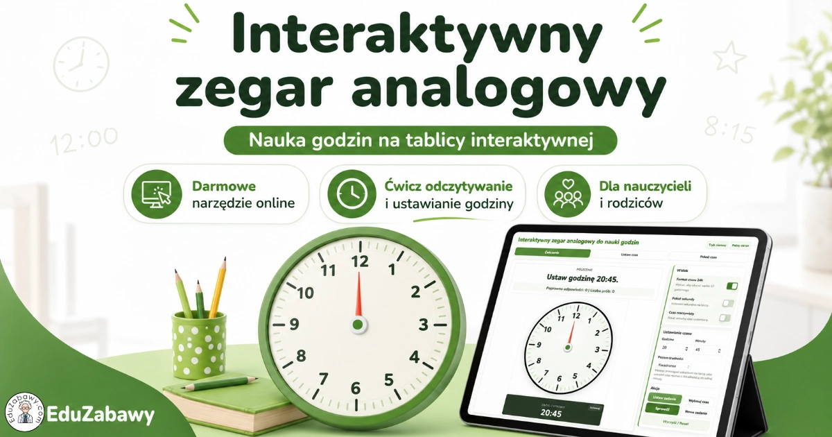 Interaktywny zegar analogowy