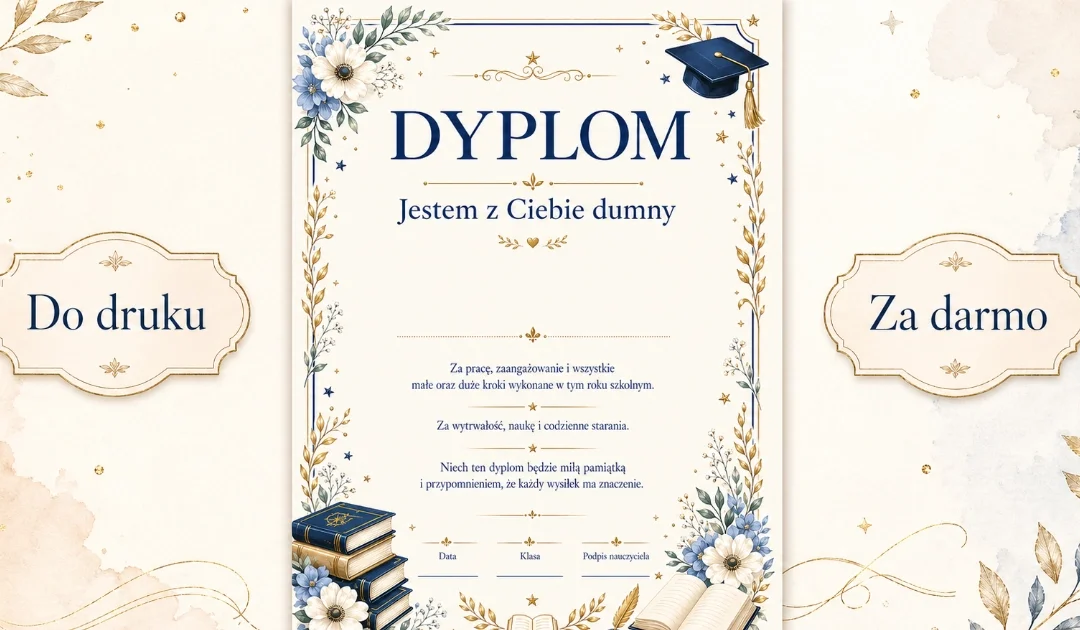 Dyplom: Jestem z Ciebie dumny