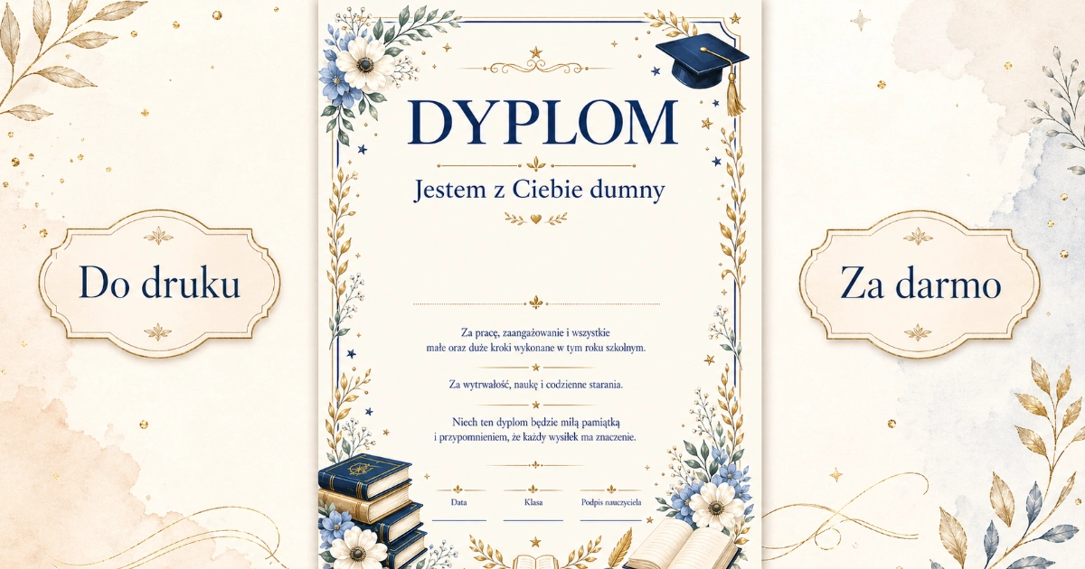 Dyplom: Jestem z Ciebie dumny