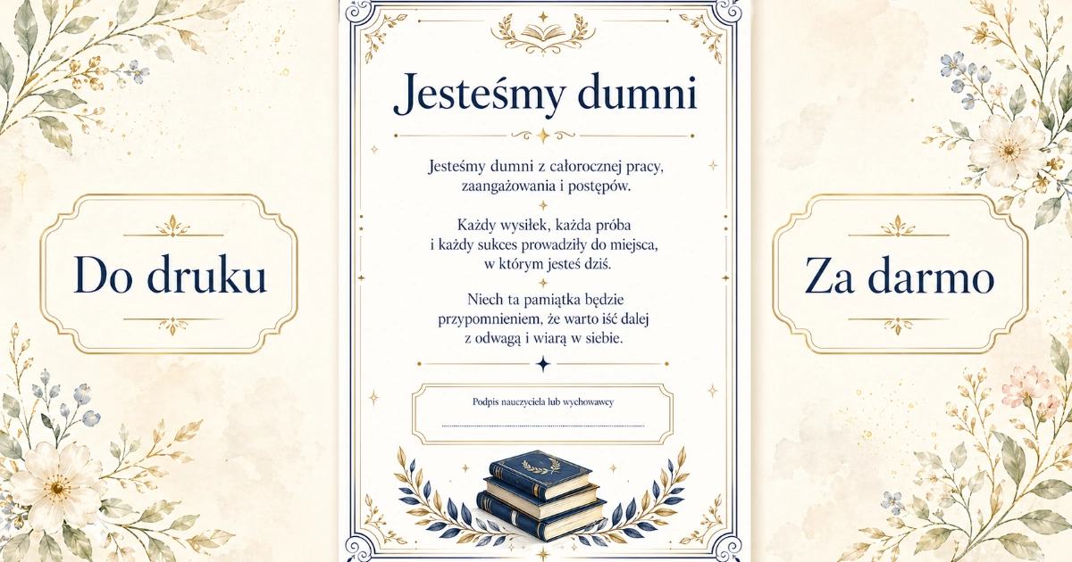 Wkładka: Jesteśmy dumni