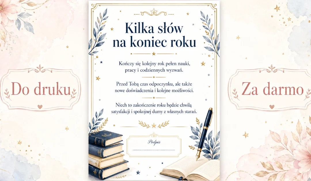 Wkładka: Kilka słów na koniec roku