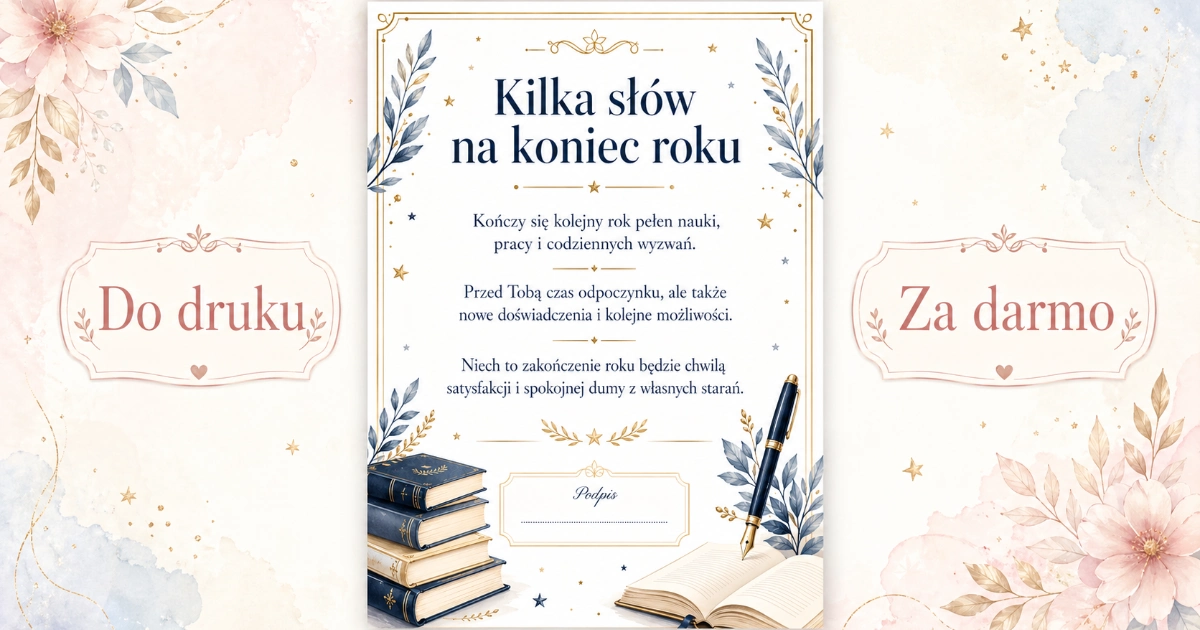 Wkładka: Kilka słów na koniec roku