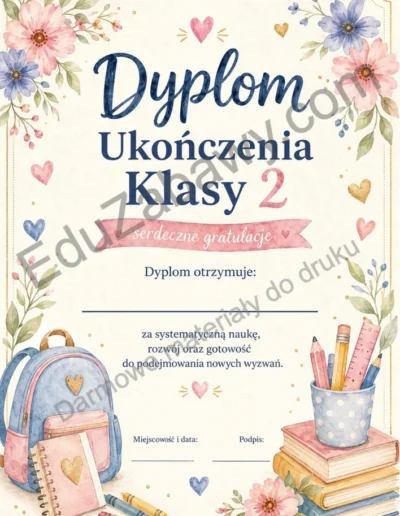 Dyplom ukończenia klasy 3 41
