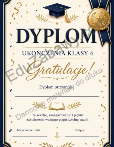 Dyplom ukończenia klasy 4 40