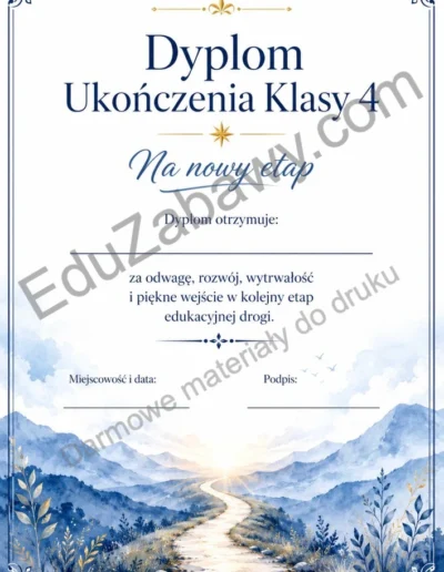 Dyplom ukończenia klasy 4 39