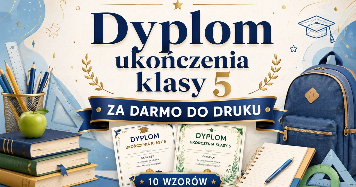 Dyplom ukończenia klasy 5