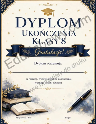 Dyplom ukończenia klasy 8 40