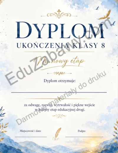 Dyplom ukończenia klasy 8 39