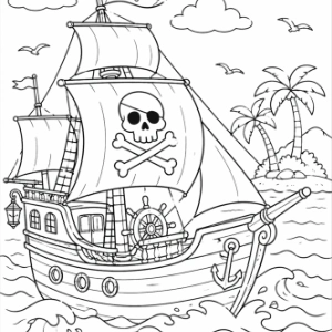 Kolorowanki: Dzień Pirata