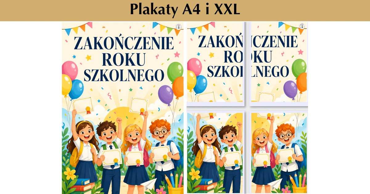 Plakat A4 i XXL: Koniec roku szkolnego 37