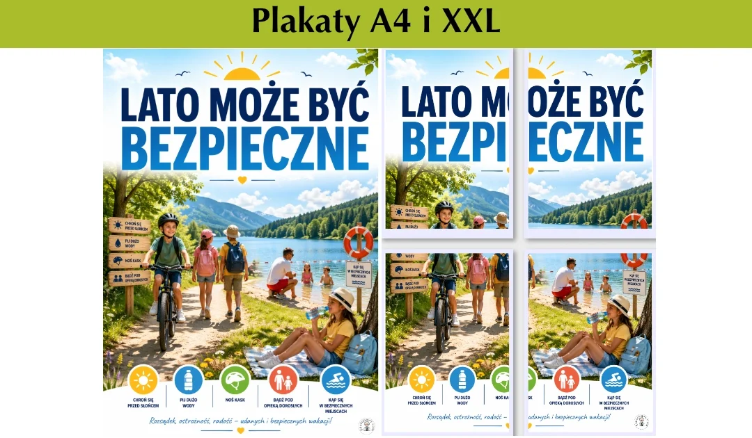Plakat A4 i XXL: Lato może być bezpieczne