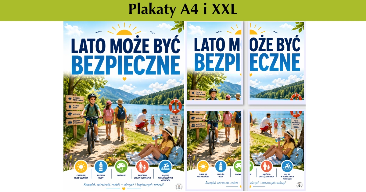 Plakat A4 i XXL: Lato może być bezpieczne
