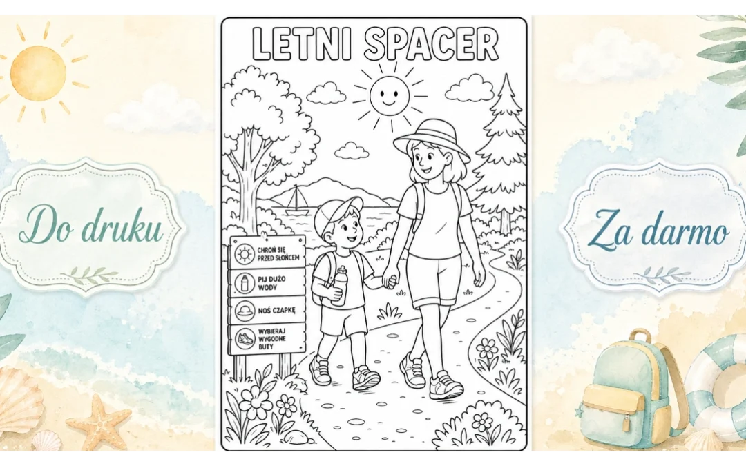 Kolorowanka: Letni spacer