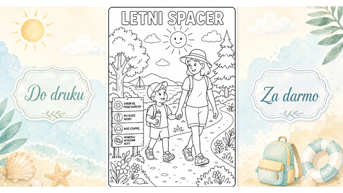Kolorowanka: Letni spacer