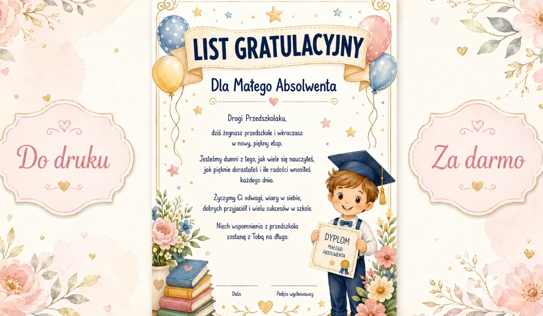 List dla Małego Absolwenta