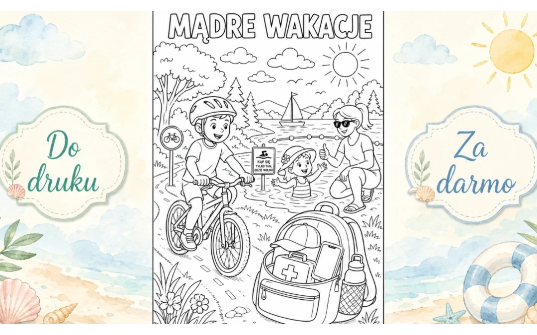 Kolorowanka: Mądre wakacje