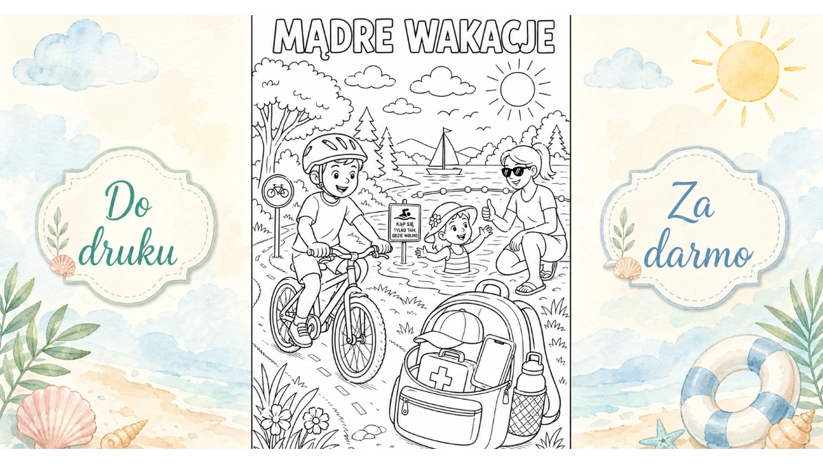 Kolorowanka: Mądre wakacje