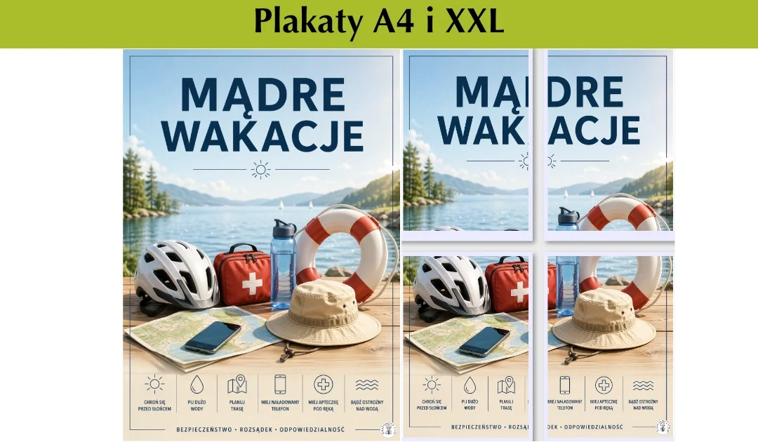 Plakat A4 i XXL: Mądre wakacje