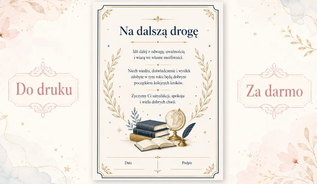 Wkładka: Na dalszą drogę