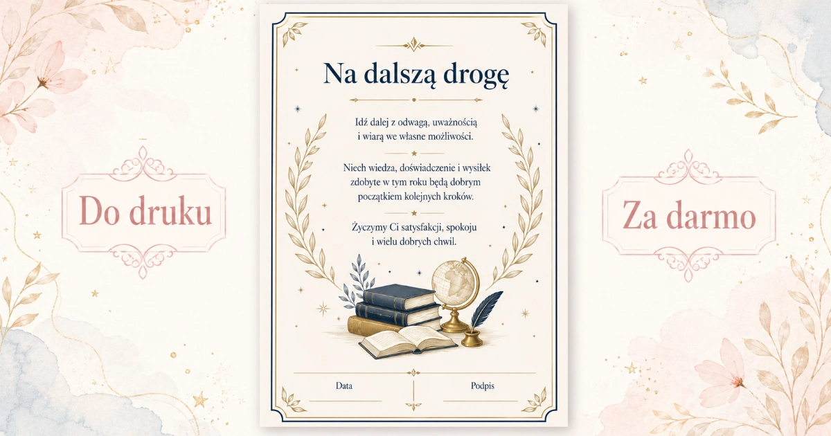 Wkładka: Na dalszą drogę