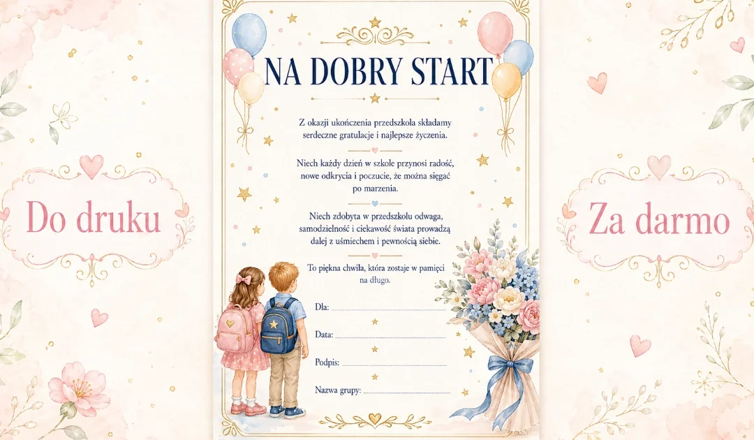 List gratulacyjny: Na dobry start