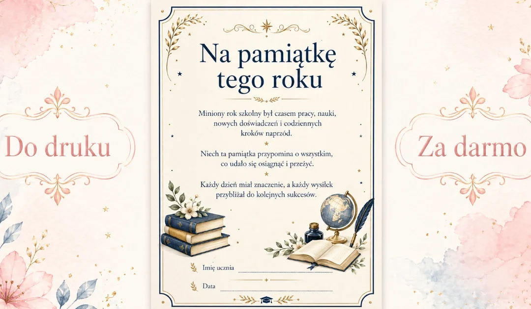 Wkładka: Na pamiątkę tego roku