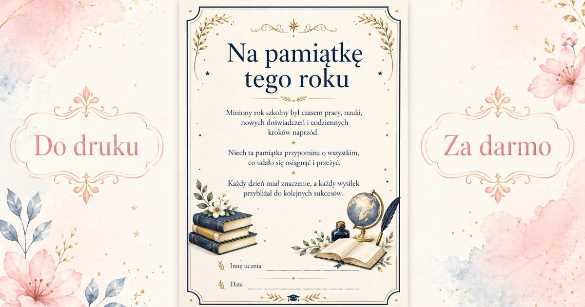 Wkładka: Na pamiątkę tego roku