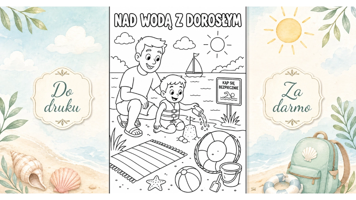 Nad wodą z dorosłym Kolorowanka: Nad wodą z dorosłym 38