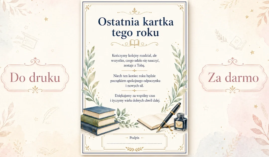 Wkładka: Ostatnia kartka tego roku