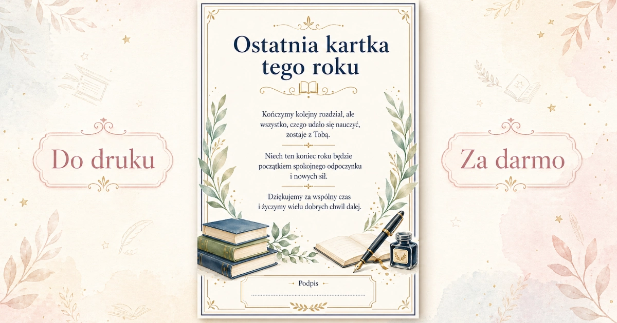 Wkładka: Ostatnia kartka tego roku