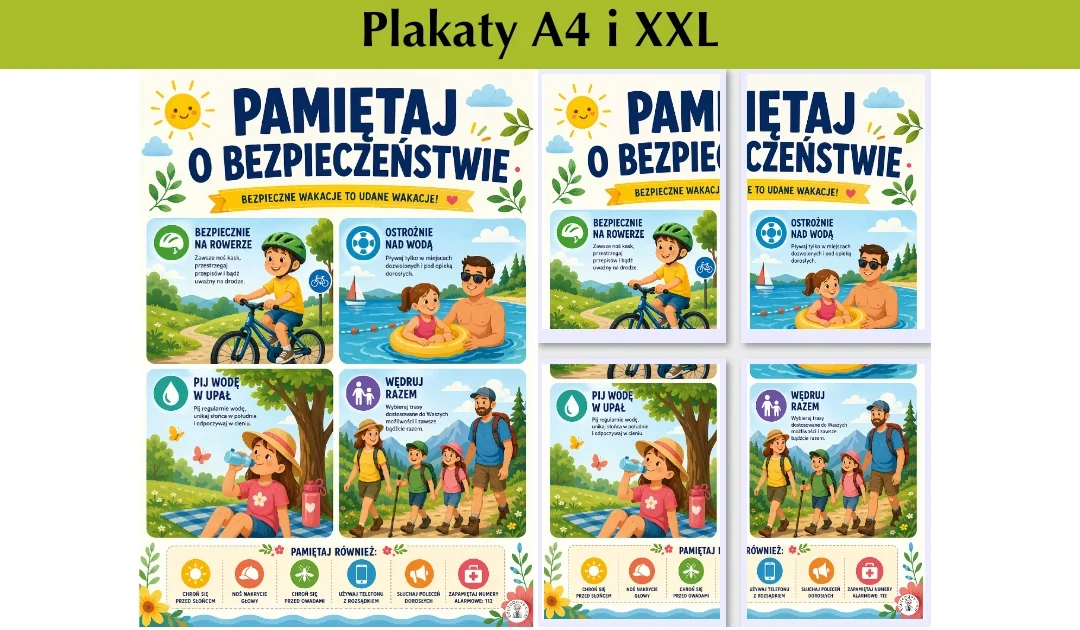 Plakat A4 i XXL: Pamiętaj o bezpieczeństwie