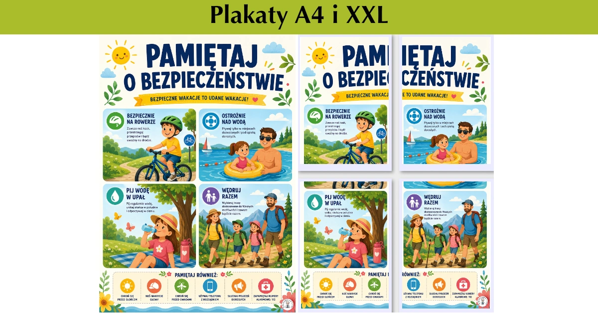 Plakat A4 i XXL: Pamiętaj o bezpieczeństwie