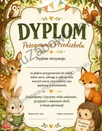Pożegnanie Przedszkola: Dyplomy 40