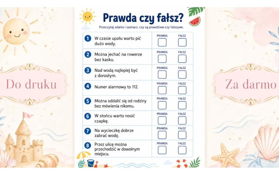 Karta pracy: Prawda czy fałsz?