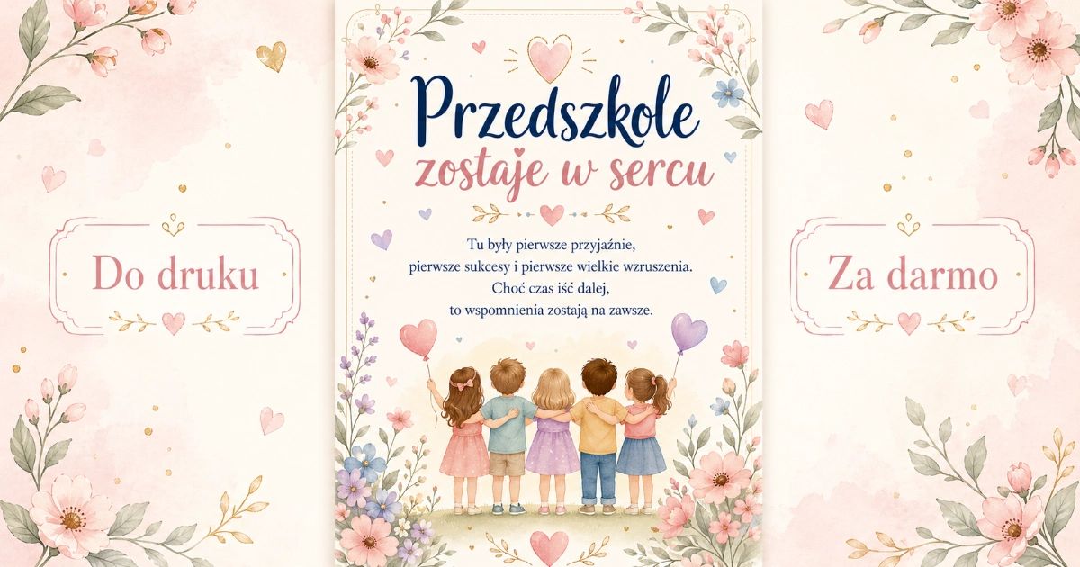 Wkładka na pożegnanie przedszkola: Przedszkole zostaje w sercu 38