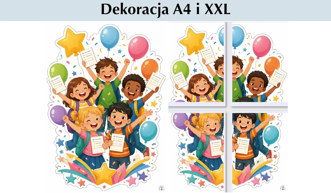 Dekoracje A4 i XXL: Radość końca roku