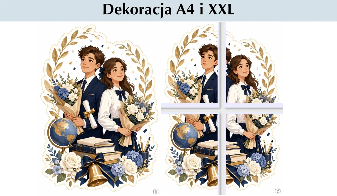 Dekoracje A4 i XXL: Szkolne zakończenie