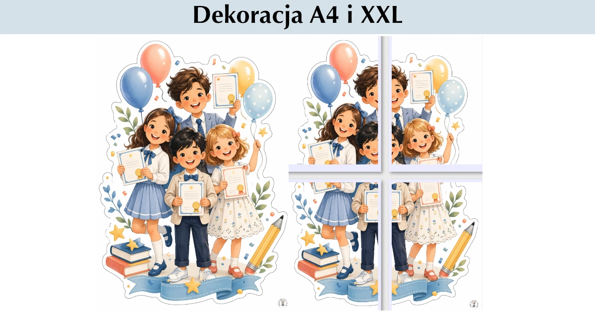 Uczniowie z dyplomami
