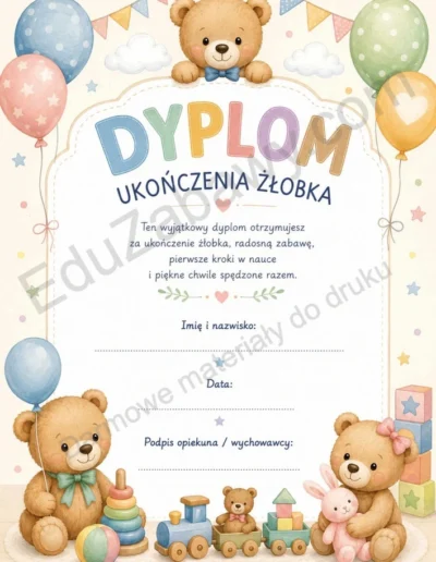 Dyplomy ukończenia żłobka (pionowe) 41