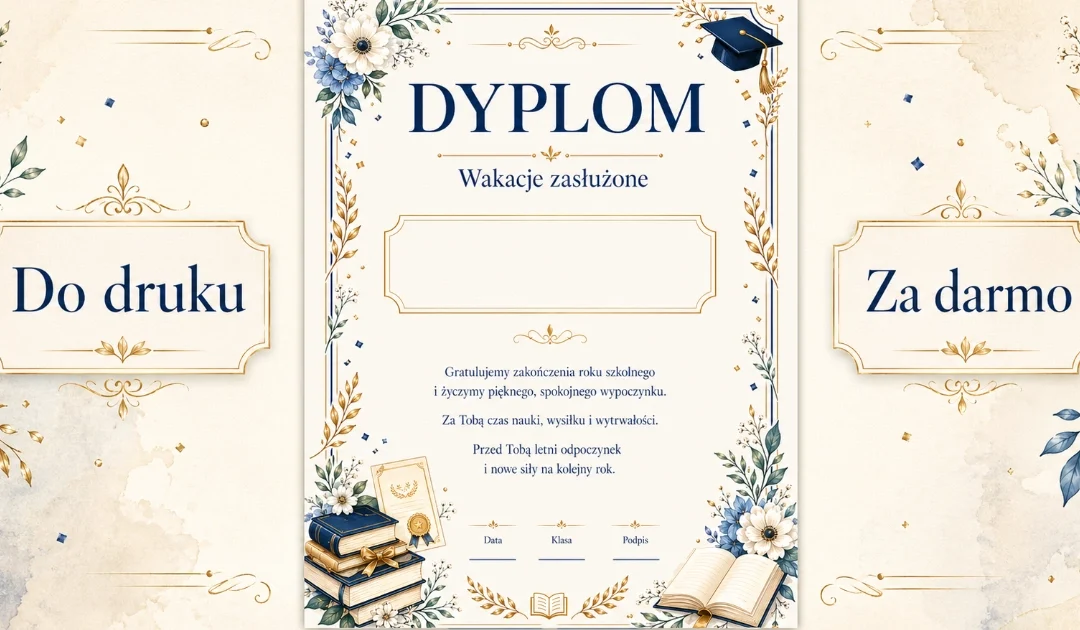 Dyplom: Wakacje zasłużone