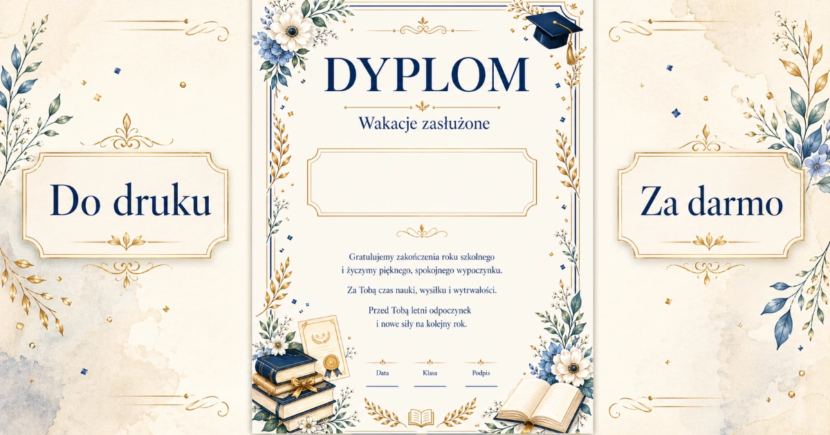 Dyplom: Wakacje zasłużone