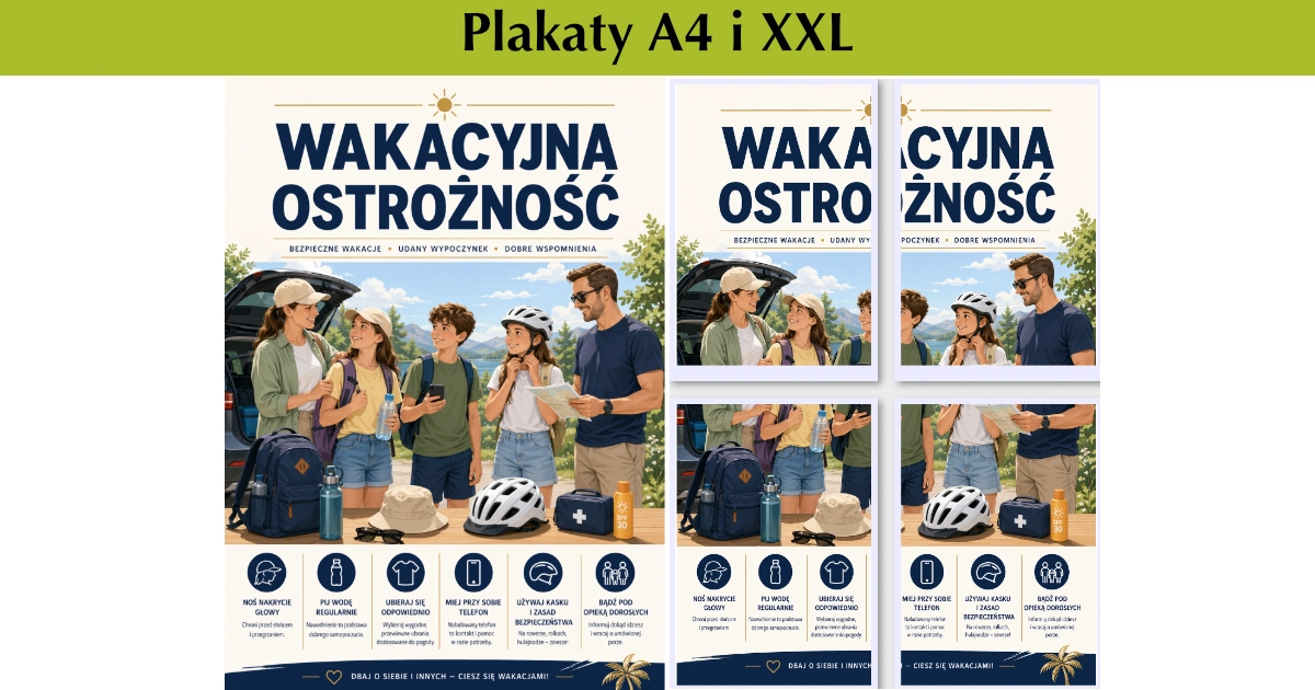 Plakat A4 i XXL: Wakacyjna ostrożność 38