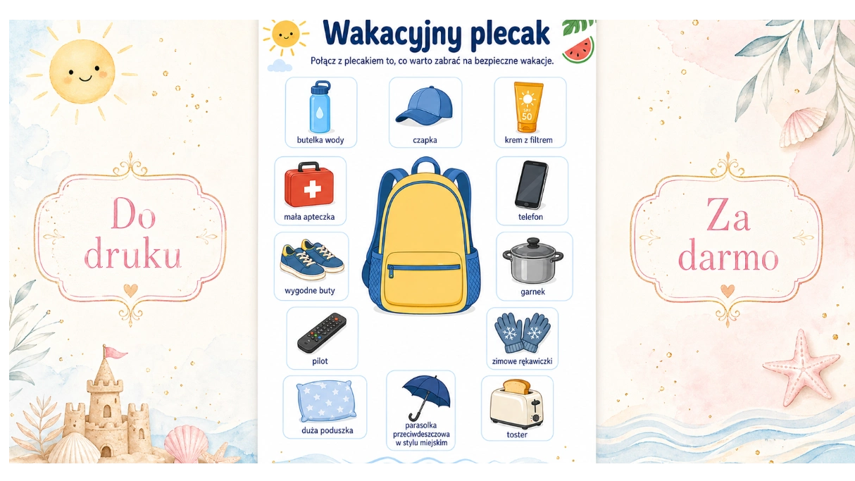 Karta pracy: Wakacyjny plecak