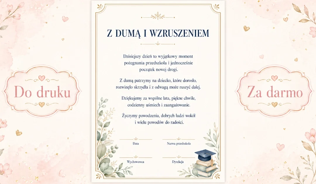 List gratulacyjny: Z dumą i wzruszeniem