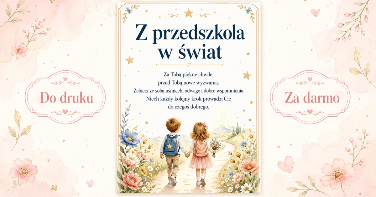 Wkładka na pożegnanie przedszkola: Z przedszkola w świat 38