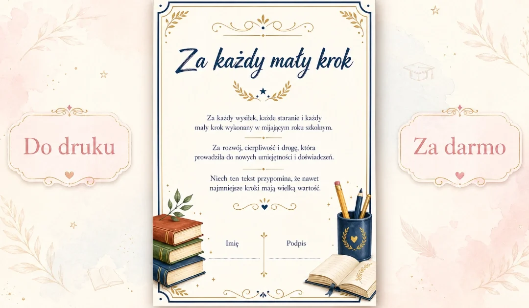 Wkładka: Za każdy mały krok