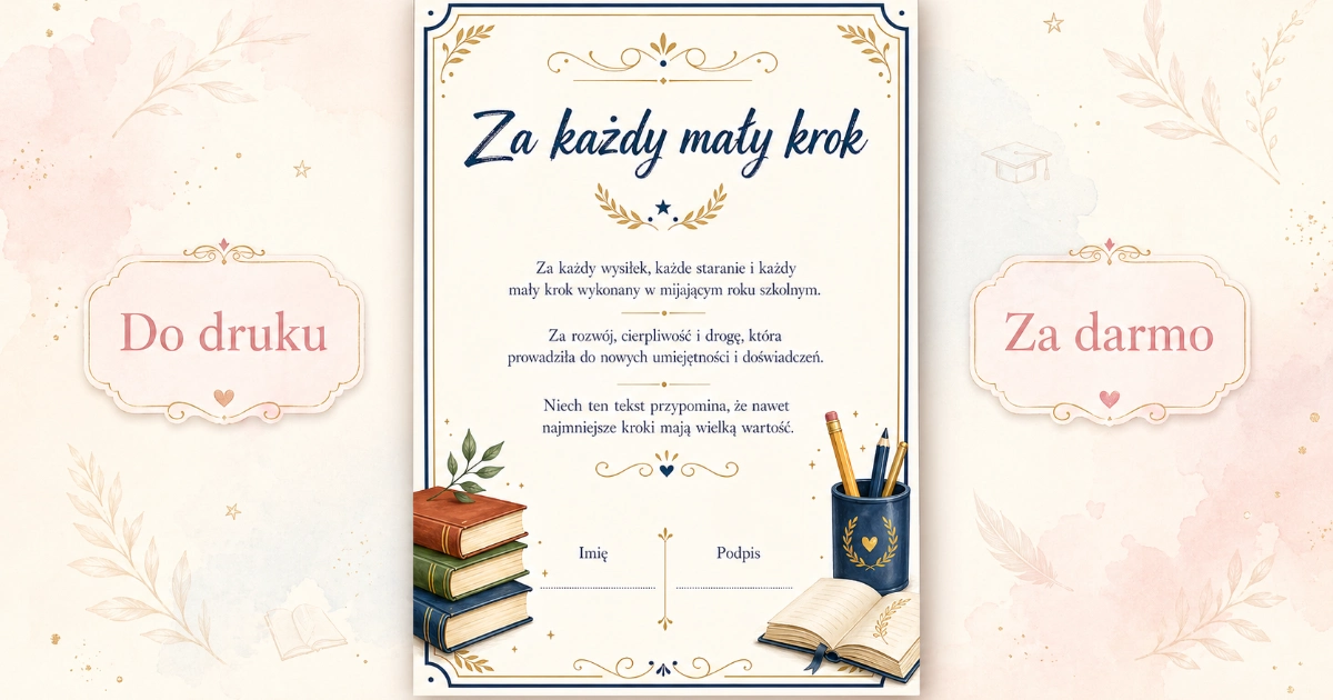 Wkładka: Za każdy mały krok
