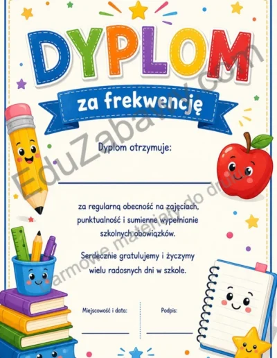 Dyplomy za frekwencję 40
