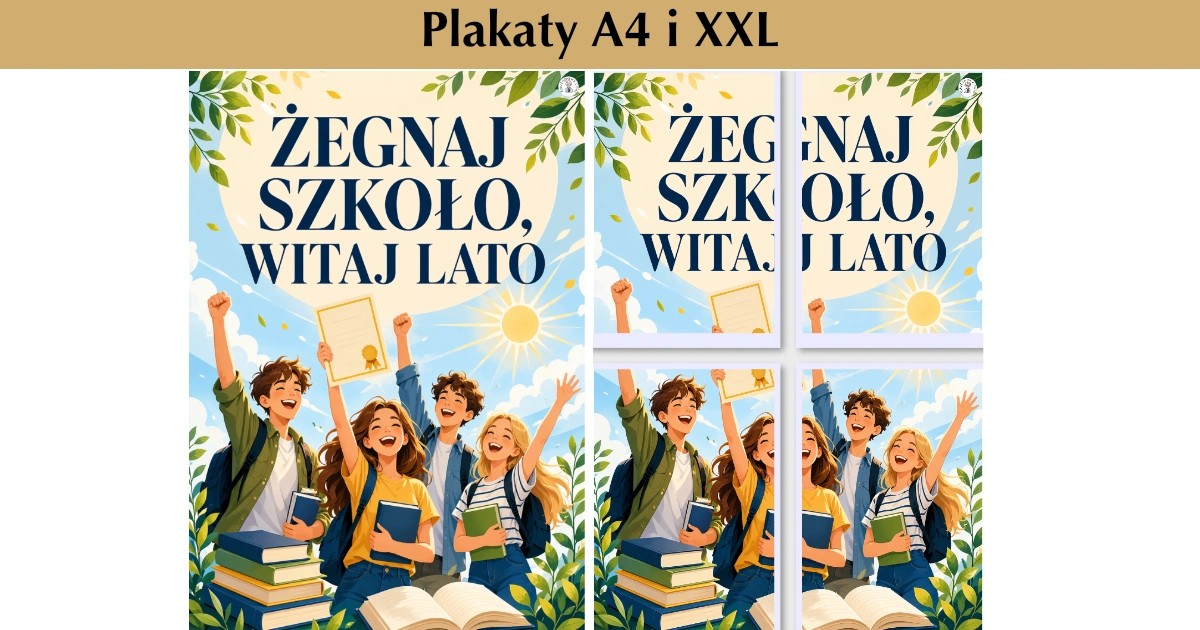 Plakat A4 i XXL: Żegnaj szkoło, witaj lato 37