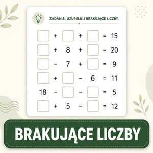 Generator kart pracy: Brakujące liczby
